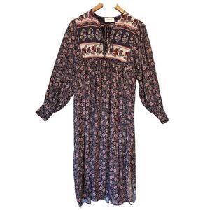 Auguste The Label  Emerson Palace Midi Dress Cottage Peasant ‎ Boho Size US 4